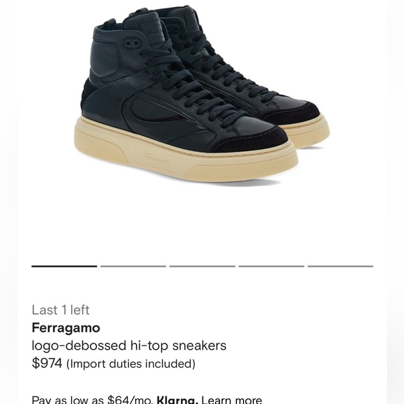 Ferragamo
logo-debossed hi-top sneakers - Picture 1 of 10
